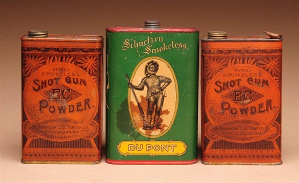 LOT OF 3: VINTAGE POWDER CANS.                    