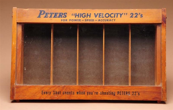 PETERS SHELL DISPLAY CASE.                        