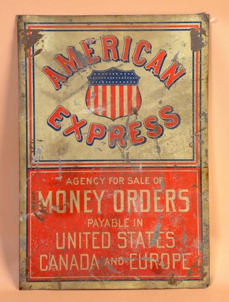 AMERICAN EXPRESS MONEY ORDERS TIN SIGN.           