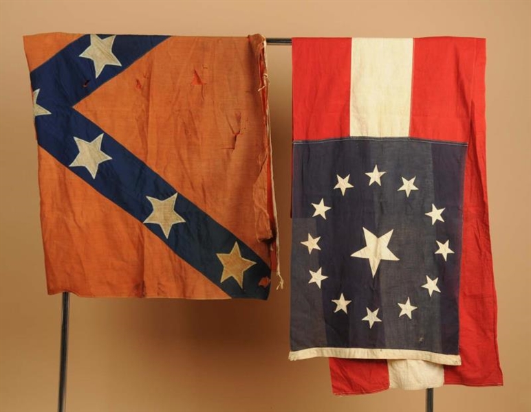 LOT OF 2: CIVIL WAR FLAGS.                        