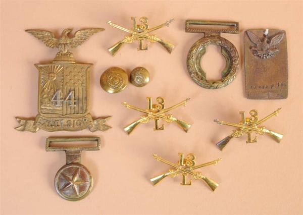 LOT OF METAL MILITARY DECORATION.                 