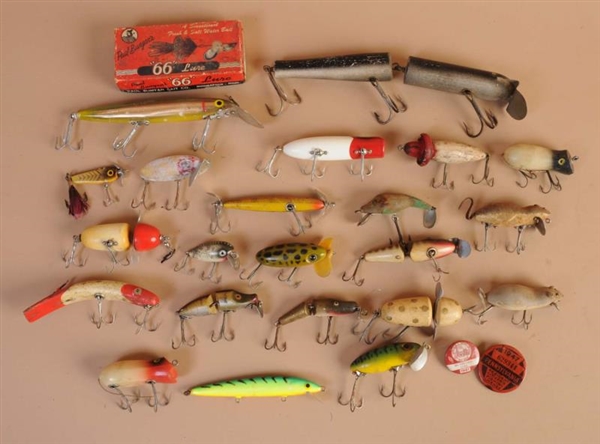 LOT OF FISHING LURES.                             