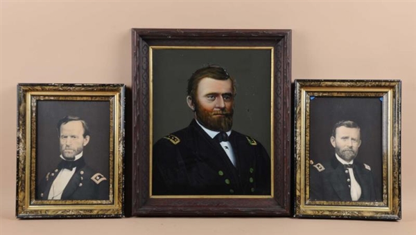 LOT OF 3 PICTURES OF CIVIL WAR UNION OFFICERS.    
