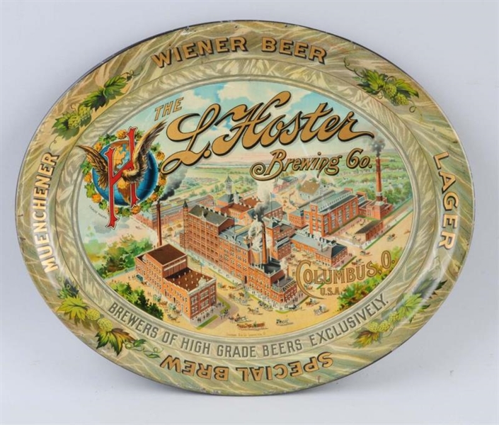 L. HOSTER BREWING CO. SERVING TRAY.               
