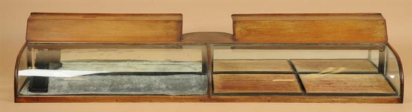 LONG BOW FRONT COUNTERTOP DISPLAY CASE.           