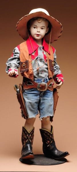 CHILDS COWBOY OUTFIT ON MANNEQUIN.               