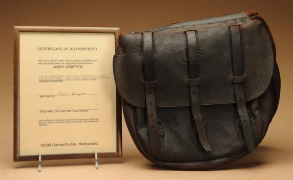 CIVIL WAR SADDLE BAG OWNED BY ANDY GRIFFITH.      
