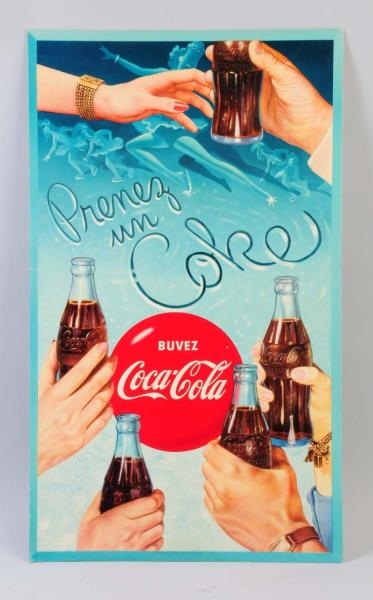 1950S COCA-COLA FRENCH-CANADIAN TWO-SIDED POSTER. 