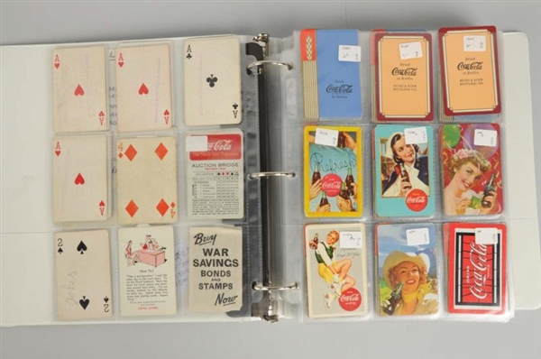 LARGE LOT OF COCA - COLA PLAYING CARDS.           