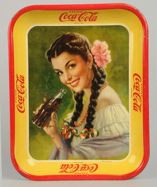 1950S COCA - COLA SPANISH SERVING TRAY.           