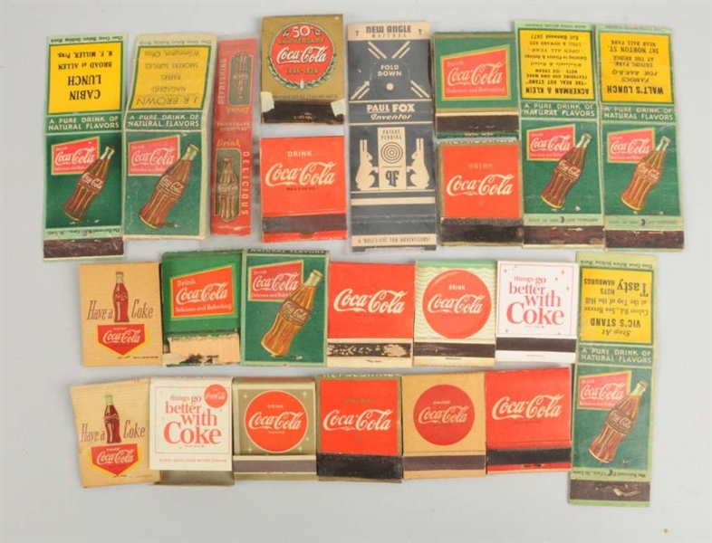LOT OF COCA - COLA MATCHES COVERS.                