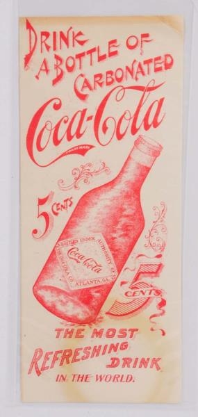 1904 VERY RARE COCA - COLA INK BLOTTER.           