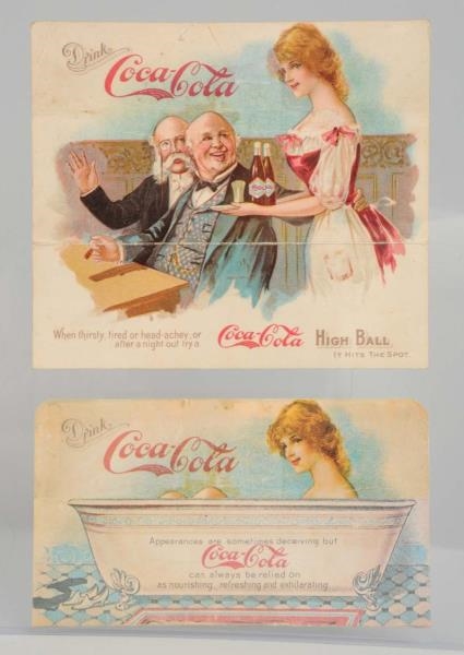C. 1907 FOLDING COCA - COLA TRADE CARD.           