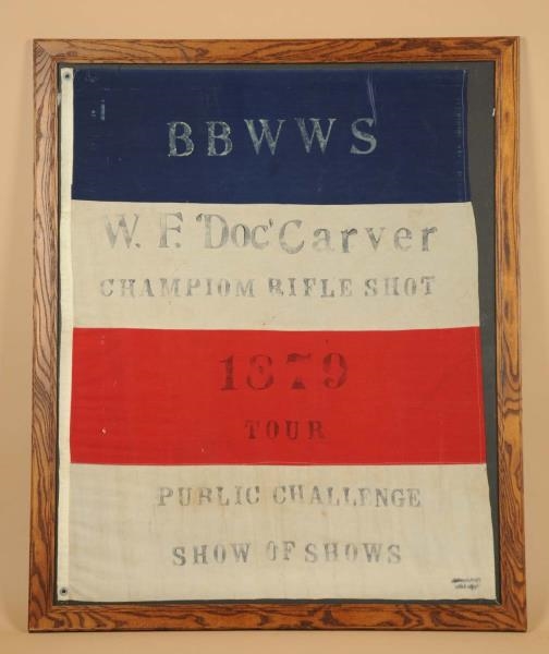 W.F. DOC CARVER SHOW FLAG.                        