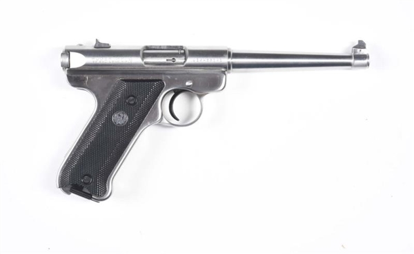 RUGER STAINLESS MKII .22 SEMI-AUTOMATIC PISTOL.** 