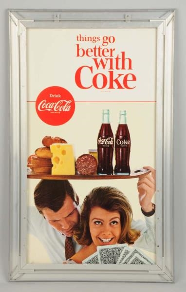 1960S COCA - COLA DOUBLE SIDED SIGN.              