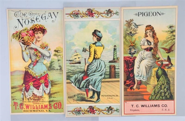 LOT OF 3: TOBACCO CRATE LABELS.                   