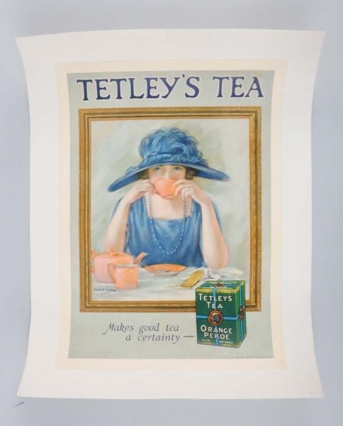 TETLY TEA PAPER POSTER.                           