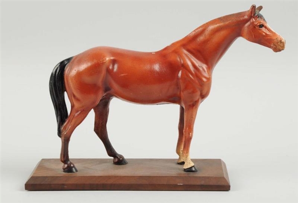 CAST IRON THOROUGHBRED HORSE DESK ACCESSORY.      