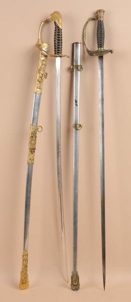 LOT OF 2: U.S. 19TH CENTURY DRESS SWORDS.         