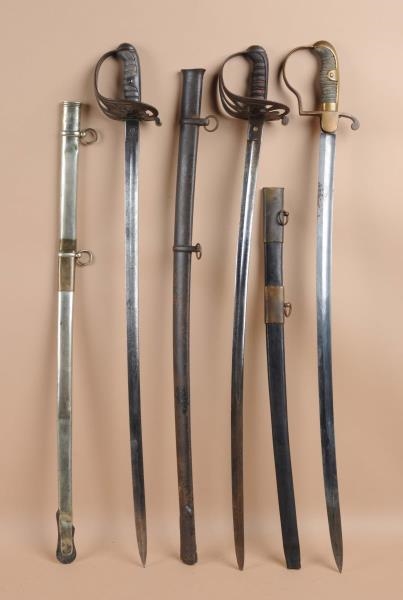 LOT OF 3: 19TH CENTURY SWORDS.                    