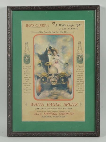 C. 1905 WHITE EAGLE SPLITS SIGN.                  