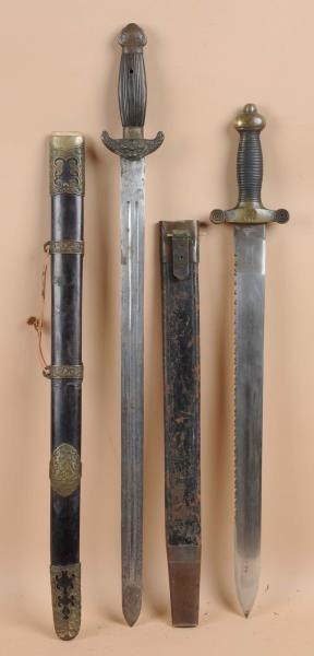 LOT OF 2: EUROPEAN 19TH CENTURY BROAD SWORDS.     