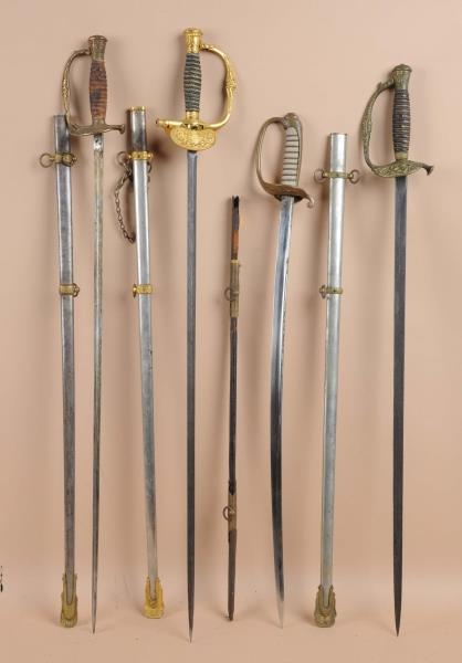 LOT OF 4: 19TH CENTURY DRESS SWORDS.              