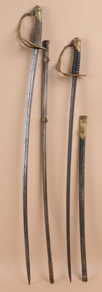 LOT OF 2: US 19TH CENTURY MILITARY DRESS SWORDS.  