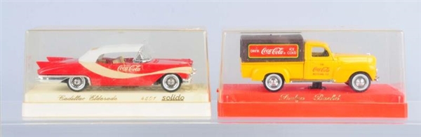 LOT OF 2: SOLIDO COCA - COLA TOY VEHICLES.        