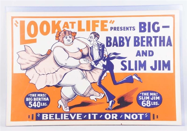 BIG BABY BERTHA & SLIM JIM RIPLEYS POSTER.       