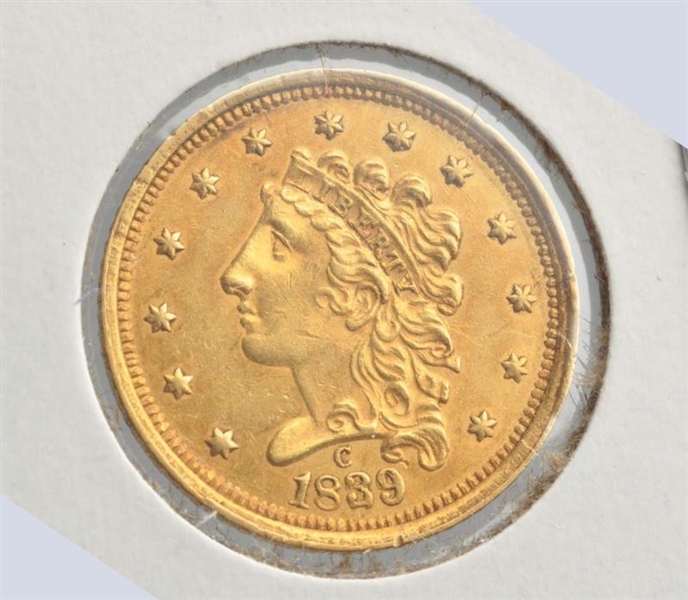 1839 C GOLD 2-1/2 DOLLAR.                         