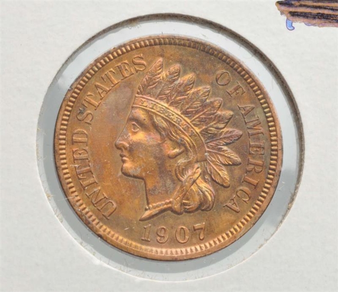 1907 INDIAN HEAD CENT PROOF PF64 R.               