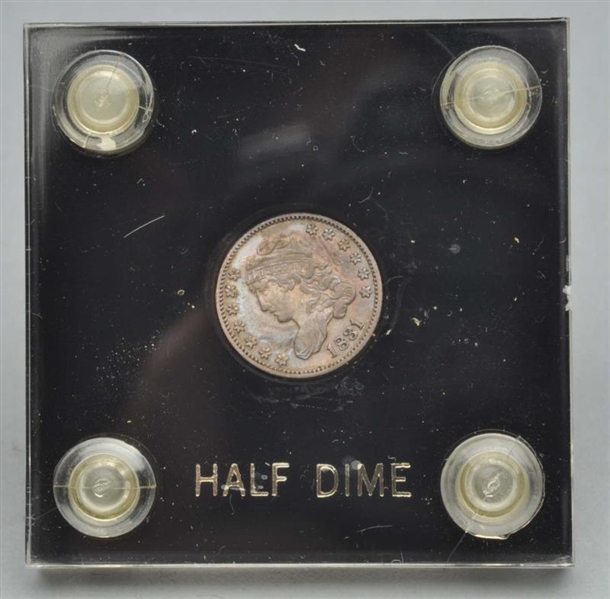 1831 CAPPED BUST HALF DIME VF+.                   