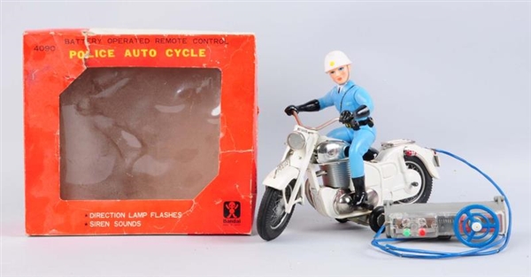 BATTERY - OPERATED POLICE MOTORCYCLE.             