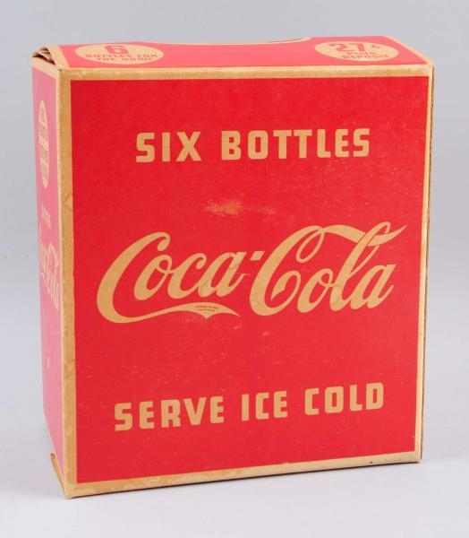 COCA-COLA CARDBOARD 6-PACK CARRYING BOX.          