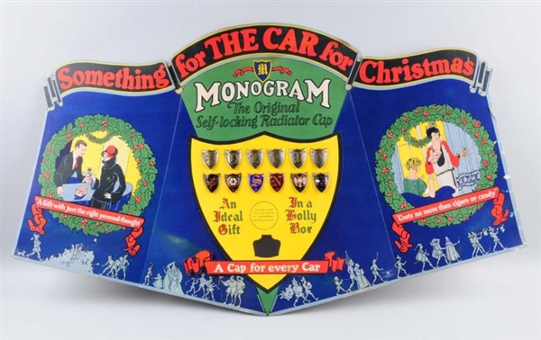 1923 MONOGRAM RADIATOR CAP CHRISTMAS DISPLAY.     