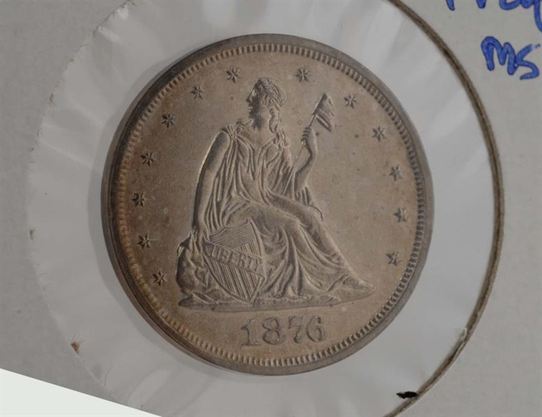 1876 20¢ PROOF 65.                                