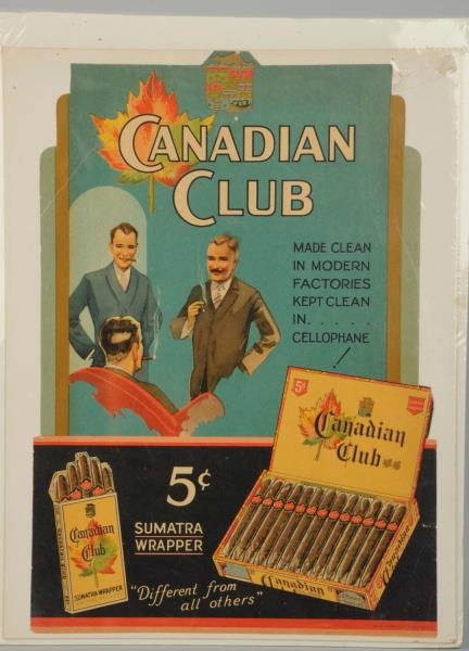 CANADIAN CLUB CIGARS SIGN.                        