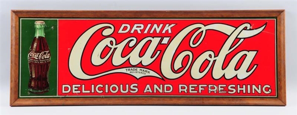 COCA-COLA "DELICIOUS AND REFRESHING" SIGN.        