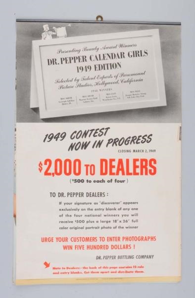 1949 DR. PEPPER CALENDAR.                         