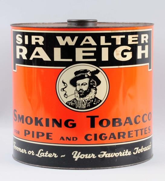 SIR WALTER RALEIGH SMOKING TOBACCO DISPLAY.       