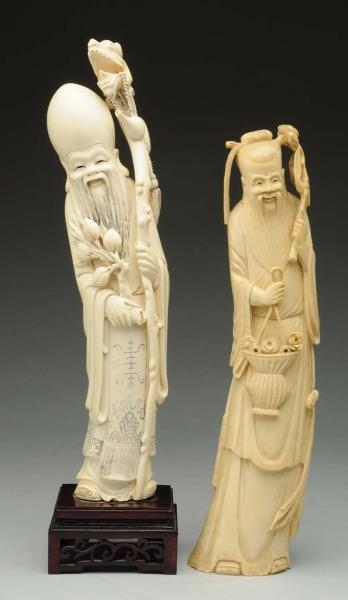 LOT OF 2: IVORY ASIAN FIGURINES.                  