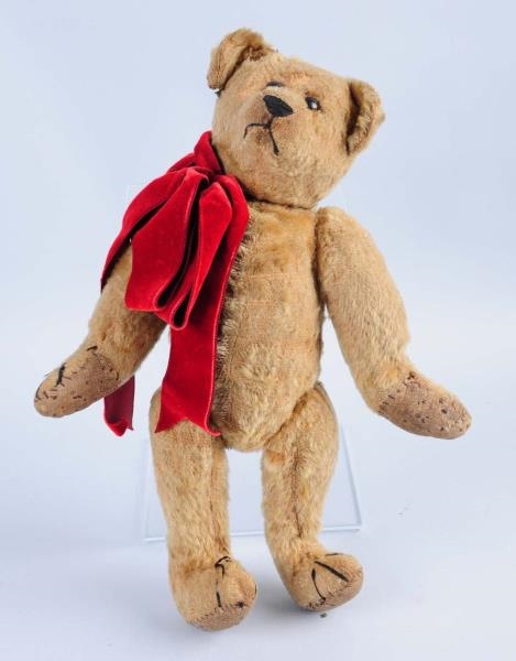EARLY STUFFED TEDDY BEAR.                         