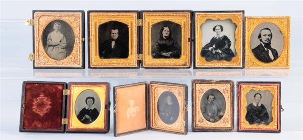 LOT OF 8:  AMBROTYPE IMAGES.                      