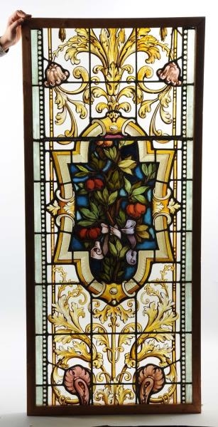 STAINED AND LEADED GLASS WINDOW.                  