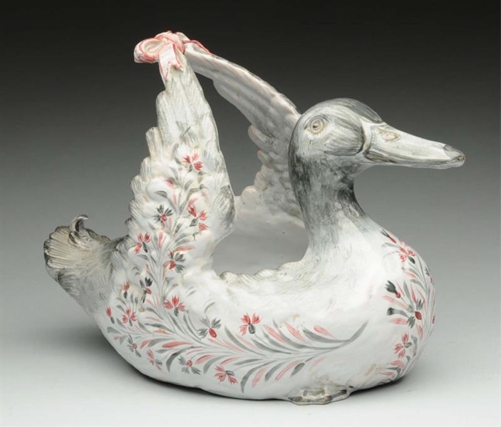 GALLE POTTERY DUCK BASKET.                        