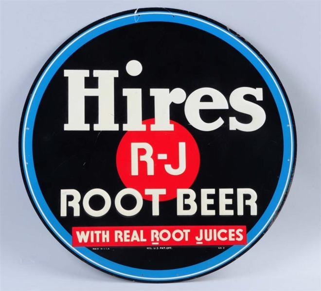 HIRES ROOT BEER ROUND TIN SIGN.                  