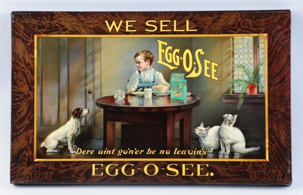 EGG-O-SEE CEREAL TIN SIGN.                        