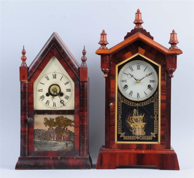 LOT OF 2: MANTLE CLOCK.                           